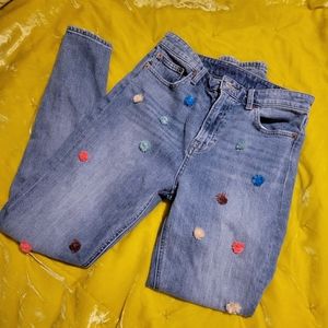 Lucky Brand pom pom jeans size 6